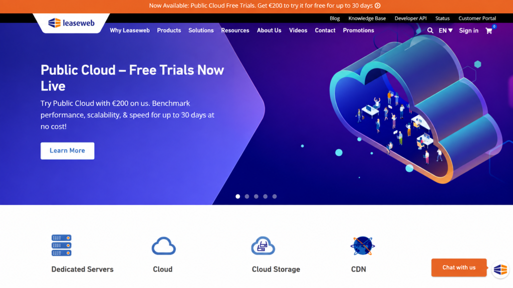 leaseweb homepage