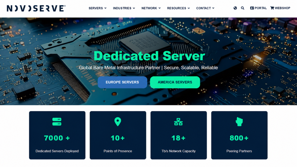 novoserve homepage